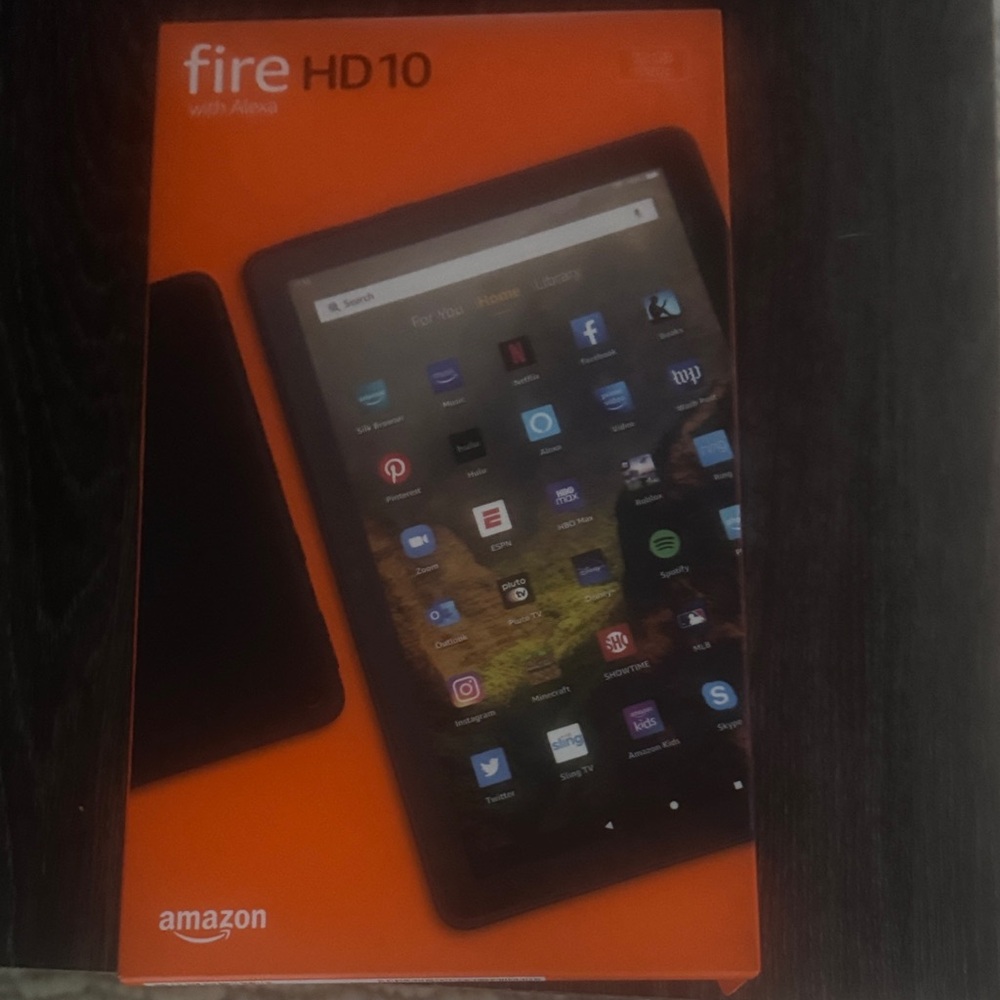 Amazon Fire HD 10 Tablet - Black and Orange